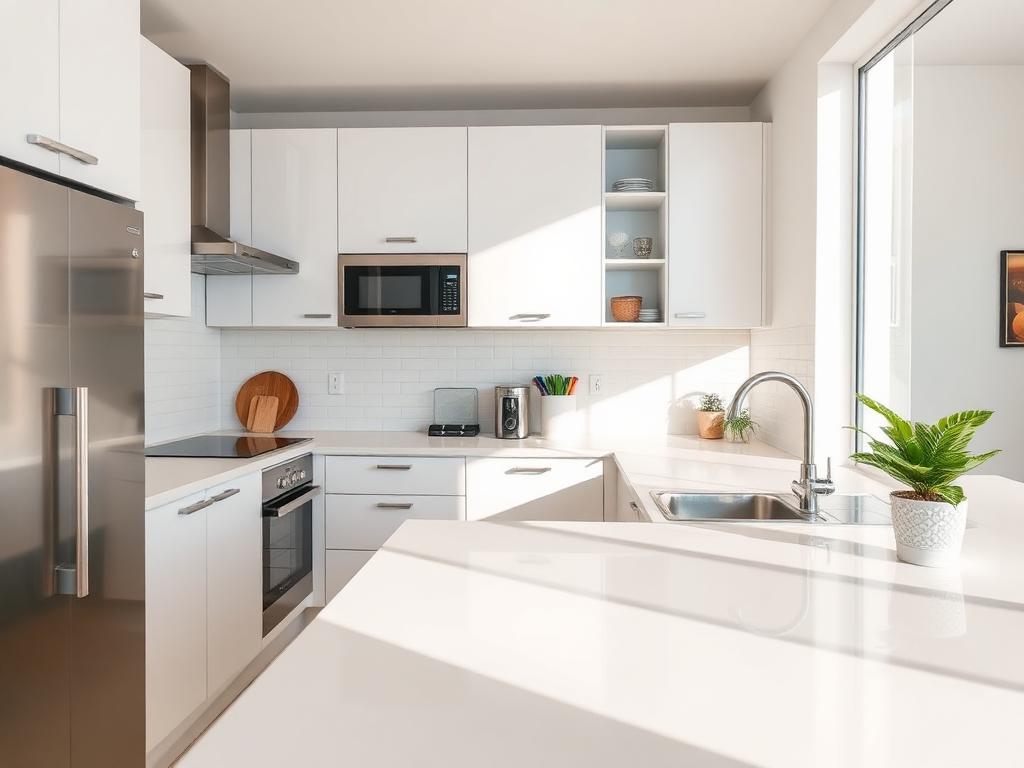 Cocina impecable tras limpieza profesional