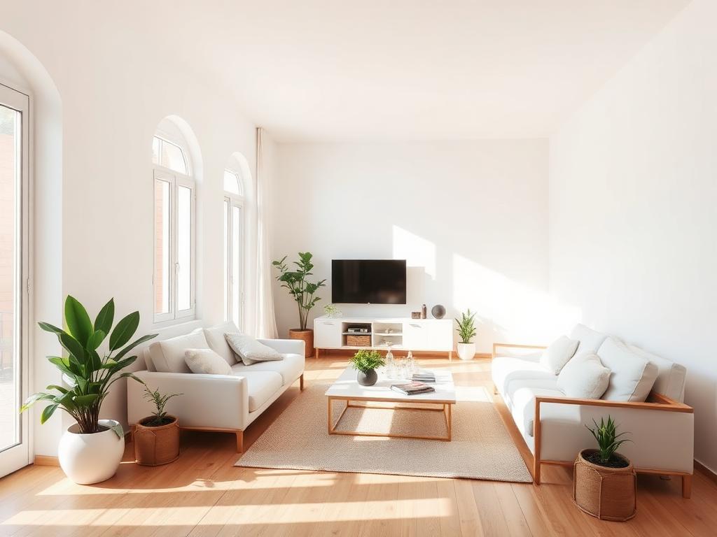 Salón moderno y acogedor